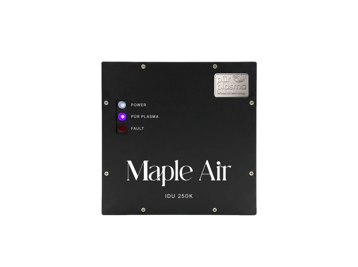 Maple Air IDU 250K front face with the Maple Air logo and status indicators